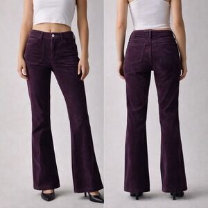 Pilcro Plum Corduroy Bootcut Jeans Women's Size 23 Low Rise Anthropologie